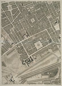 Plan of the Cities of London and Westminster and Borough of Southwark, Engraved by John Tinney, Published 1746